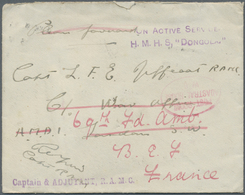 Br Großbritannien - Besonderheiten: 1917, H.M.Hospital Ship "DONGOLA" At Dar Es Salaam, Cover Addressed To A Roya - Other & Unclassified