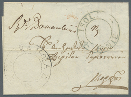 Br Ionische Inseln: 1826. Faltbrief Mit Vollständigem Inhalt Von Santa Maura (Lefkas) 19. September 1826 Nach Ker - Isole Ioniche