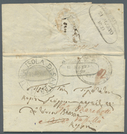 Br Ionische Inseln: 1829. Faltbrief Mit Vollständigem Inhalt Von Santa Maura (Lefkas) 3. August 1829 (gregorianis - Ionian Islands