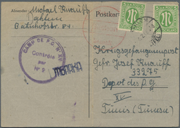 Br Bizone: 1946, Kriegsgefangenenkarte Aus "Dahlem (Eifel) 6.2.46 In Das Französische Lager "Camp De P. - Other & Unclassified