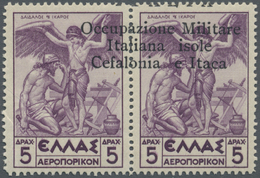 * Ionische Inseln - Lokalausgaben: Kefalonia Und Ithaka: 1941, Argostoli Issue, 5dr. Violet Airmail Stamp With M - Ionian Islands