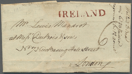 Br Irland - Vorphilatelie: 1791. Stampless Envelope Written From Dublin Dated ‘8th Juin 1791’ Addressed To London - Prephilately