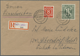 Br Bizone: 1945, Freimarke AM-Post 1 RM, Deutscher Druck In Mischfrankatur Mit 8 Pf Auf Für Die Erste G - Altri & Non Classificati
