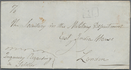 Br Irland - Vorphilatelie: 1844. Folded Stampless Envelope Addressed To ‘The Secretary In The Military Department - Prephilately