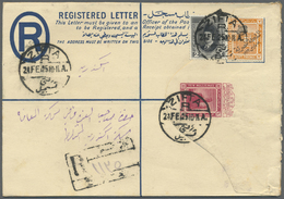 GA Ägypten - Ganzsachen: 1925. Registered 'Advice Of Receipt' Postal Stationery Envelope 10m Iake Upgraded With SG 100,  - Altri & Non Classificati