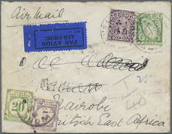 Br Irland: 1932. Air Mail Envelope (creases, Folds And Stains) Written From Ireland Addressed To Nairobi Bearing - Covers & Documents