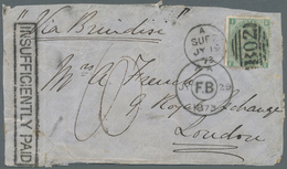 Br Ägypten - Besonderheiten: 1873 (BRITISH POST OFFICES). Envelope (something Reduced And Open On Three Sides) Addressed - Altri & Non Classificati