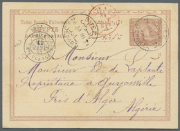 GA Ägypten - Besonderheiten: 1881 (FRENCH POST OFFICES). Egyptian Postal Stationery Card 20p Brown Written From Suez Dat - Other & Unclassified