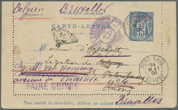 GA Ägypten - Besonderheiten: 1901, French P.O. Port Said, Letter Card 15c. Blue Used "PORT-SAID 24 MAI 01", Addressed To - Other & Unclassified