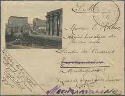 Br Ägypten - Besonderheiten: 1918. Illustrated Envelope Written From Port Said Addressed To Madagascar Endorsed 'S.M.' C - Altri & Non Classificati