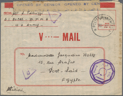 Br Ägypten - Besonderheiten: 1944. V. Mail Envelope Written From An Egyptian In The 'B.P.M. 6/U.S. Army' Addressed To Po - Altri & Non Classificati