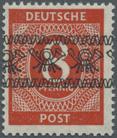 ** Bizone: 1948, 8 Pf Ziffer Orangerot Mit Bandaufdruck, Dünnes Papier, Tadellos Postfrisch, "echt Und - Other & Unclassified