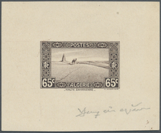 (*) Algerien: 1936/1937, 65c. "Halte Saharienne", Epreuve D'artiste In Blackish Brown, Sized 7:5,7 Cm, With Signature. M - Algeria (1962-...)