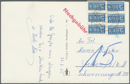 Br Bizone - Zwangszuschlagsmarken: 1950, 6 X 2 Pf Notopfer Berlin Als MeF Auf Postkarte Von Mengen (Wür - Autres & Non Classés