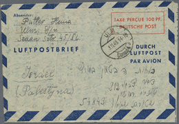 GA Bizone - Ganzsachen: 1948/1949, 100 PF. Luftpostfalbrief In Type II Zweimal, 100 PF Luftpostfaltbrie - Other & Unclassified