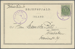 Island - Stempel: FLATEYRI. Violet CROWN-Cancel On Picture Card "Thingvallavatn" Sent To Wiesbaden, Germany - Autres & Non Classés