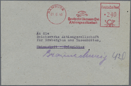 Br Bizone - Besonderheiten: 1948, 240 Pfg. ZEHNFACH-Absenderfreistempel "Deutsche Vacuum Oel" Auf Brief - Other & Unclassified