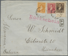 Br Argentinien: 1898, "Avis De Reception"-Envelope Bearing Definitives 1 C, 5 C And 30 C And Boxed "A.R." Sent Registere - Altri & Non Classificati