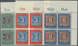 **/ Bundesrepublik Deutschland: 1949, 100 Jahre Deutsche Briefmarken Als Postfrischer 4-er Block Satz Au - Altri & Non Classificati