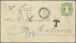 GA Argentinien - Ganzsachen: 1881, Stationery Envelope 16 C Green Sent With Steamer "Trent" From Buenos Aires Via London - Interi Postali