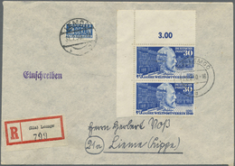 Br Bundesrepublik Deutschland: 1950, Einschreiben Ab LEMGO 31.2.50 Frankiert Mit Senkrechtem Paar 30 Pf - Altri & Non Classificati