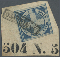 Brrst Italien - Altitalienische Staaten: Neapel: 1860, Provisorische Regierung: ½ Tor. Dunkelblau "Savoyer-Kreuz", F - Naples