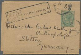 Br/GA Neusüdwales: 1882/1909, Three UNDERPAID Items Incl. Mourning Cover From Sydney (16.9.82) Via Brindisi To Prussia T - Lettres & Documents