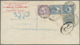 Br Neusüdwales: 1892. Registered Envelope To New Caledonia Bearing ½d Grey, 1d Lilac And 2d Blue (2) Tied By Sydney Regi - Storia Postale
