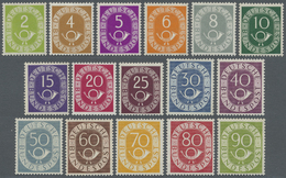 ** Bundesrepublik Deutschland: 1951, Freimarken-Serie 2 Pf - 90 Pf  „Posthorn", Komplett In Sauberer Po - Altri & Non Classificati