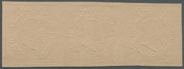 (*) Italien - Altitalienische Staaten: Sardinien: 1853: 40 Centes Embossed Portrait On Rosa Paper, Strip Of Three, - Sardinia