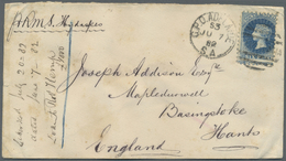 Br Südaustralien: 1882 (7.6.), QV 6d. Bright Blue Perf. 10 With Attractive Misperforation Used On Cover With Duplex 'G.P - Storia Postale