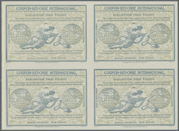 GA Südaustralien: Design 1906 International Reply Coupon As Block Of Four 3 D South Australia. This Block Of Internation - Lettres & Documents