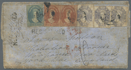Br Tasmanien: 1859. Registered Envelope Written From Hobart Dated 'Hobart 24th July 1859' Addressed To England Bearing V - Storia Postale