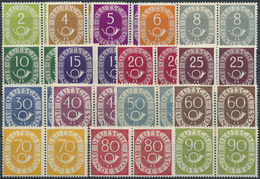 **/ Bundesrepublik Deutschland: 1951, 2 Pfg. - 90 Pfg. Posthorn Als Postfrischer Satz In Waagerechten Pa - Altri & Non Classificati