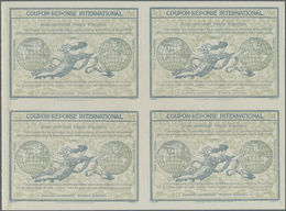 GA Westaustralien: Design 1906 International Reply Coupon As Block Of Four 3 D Western Australia. This Block Of Internat - Covers & Documents