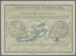 GA Westaustralien: 1910 (ca.), International Reply Coupon ROME (type RO 2) 3d. With Indistinct Violet Pmk. Used On Excha - Lettres & Documents