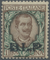 * Italien: 1922, "B.L.P." Overprinted 1 L. Brown Green, Mint Tiny Hinge Remain, Fine And Fresh, Expertised Rayba - Marcophilie