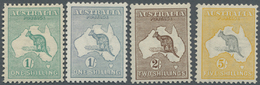 * Australien: 1913, Freimarken: Landkarte Mit Känguruh, 4 Ungebrauchte Werte, 5 Sh Mit Wasserzeichen Randlinie (SG # 11, - Altri & Non Classificati