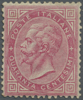 * Italien: 1863, 40c. Rose Carmine, Mint Regummed, Fine And Fresh, Michel Catalogue Value 4.500,- Euro - Marcophilie