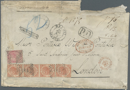 Br Italien: 1866. Registered Envelope Addressed To London Bearing Yvert 19, 40c Rose And Yvert 21, 2 L Orange (st - Marcophilia