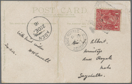 Br Australien: 1916/1918: Two Picture Postcards From Hindmarsh Island (Kumerangk), South Australia To Anse, Royale, Mahe - Other & Unclassified