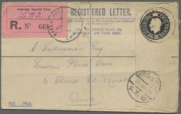 GA Australien: 1919. Registered Great Britain Postal Stationery Envelope 'two Pence' Black Cancelled By 'Field Post Offi - Altri & Non Classificati