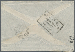 Br Australien: 1923. Envelope (shortened) Written From Melbourne Addressed To Shanghai, China Bearing SG 62, 2d Orange ( - Autres & Non Classés