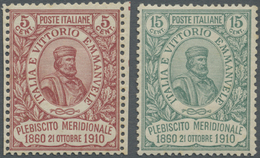 ** Italien: 1910, Napoli Issue Both Values Mint Never Hinged, Very Fine And Fresh, Sassone Catalogue Value 1.200, - Marcophilie