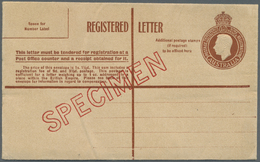 GA Australien - Ganzsachen: 1951/1959, Three Different Registered Letters KGVI And QEII All Fine Unused With Red Double- - Entiers Postaux