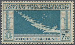 * Italien: 1930, Air Mail 7,70 L. Blueish Grey, Mint Tiny Hinge Remain, Expertised Diena, Sassone Catalogue Valu - Marcophilie