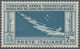** Italien: 1930, Airmail 7.70 L. With Error "seven Stars", Mint Never Hinged, Fine, Signed Caffaz With Certifica - Marcophilia