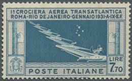 * Italien: 1930, Geschwaderflug Rom-Rio De Janeiro 7,70 L, Ganz Kleines Gummistellchen. - Marcophilie