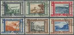 O Italien: 1933, Südamerikafahrt Des Luftschiffs 'Graf Zeppelin', Kompletter Luxussatz, Gestempelt Mit ROMA Post - Marcophilie