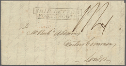 Br Barbados: 1817. Stampless Envelope Addressed To London Written From Barbados Dated ‘Sept 13th 1817' With Framed 'Ship - Barbades (1966-...)